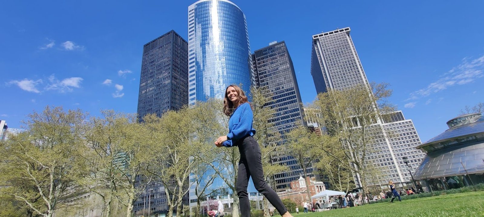 Svitlana holding flowers